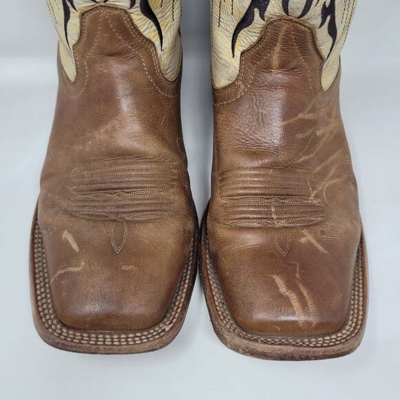 Ariat Boots Mens 9.5D Brown Leather Mesteno Western Cowboy Square Toe 10018306 - Picture 5 of 14